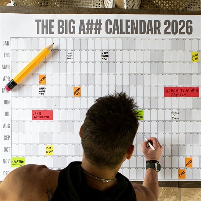Großformatiger Wandkalender