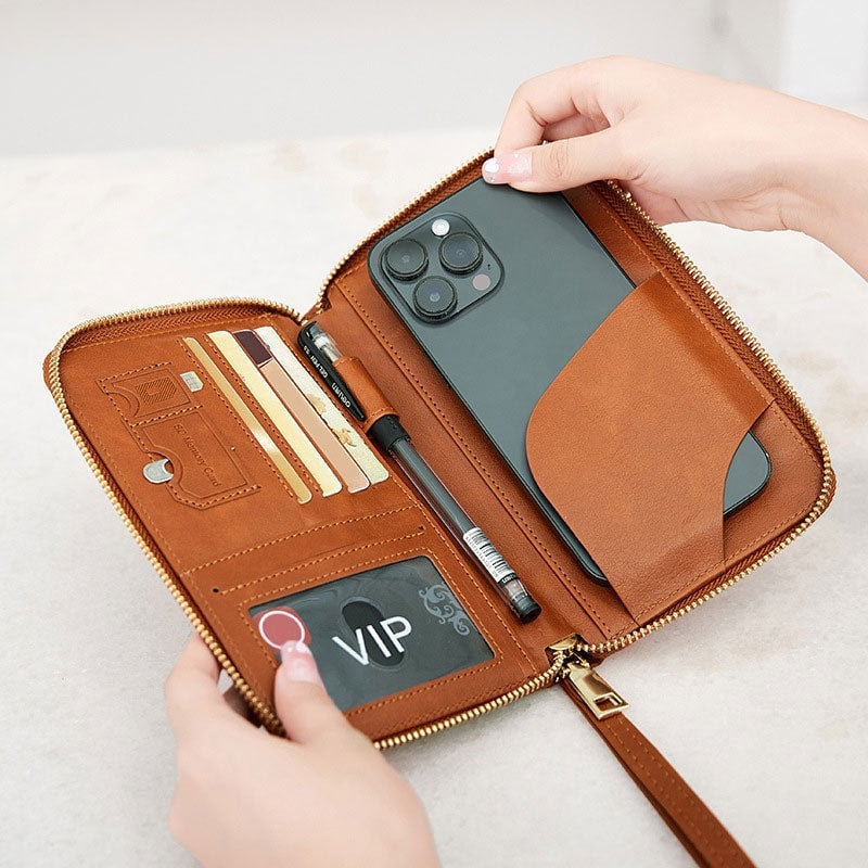 Multifunktionale RFID Reisepass-Brieftasche