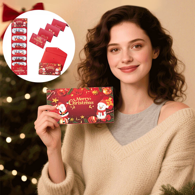 Faltbarer Weihnachtsumschlag mit 6 Fächern