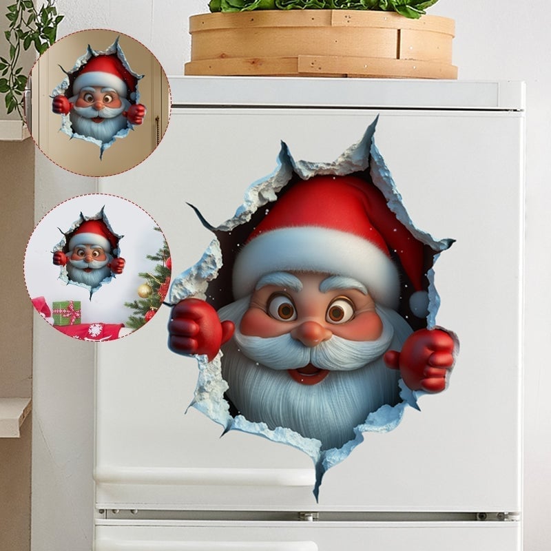 Weihnachtsmann-Wandtattoo-Set