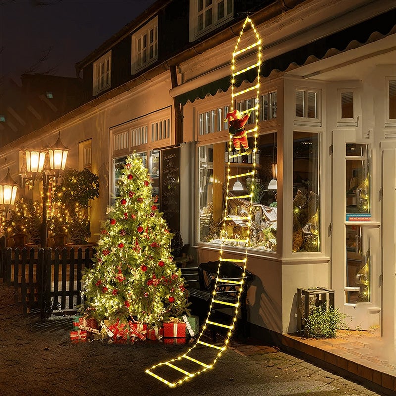 🪜Weihnachtsleiter-Dekolichter mit Weihnachtsmann