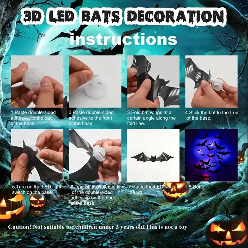 3D-Fledermaus-Design-LED-Dekoration