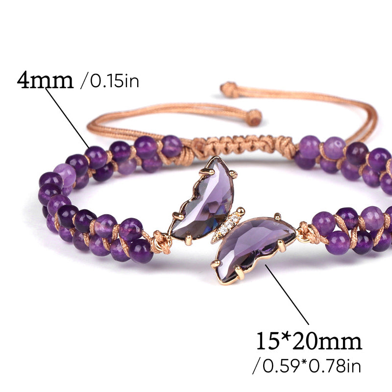 Heilkristall Schmetterling Armband