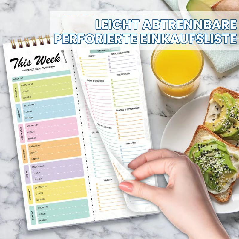 Wochenplaner für Mahlzeiten