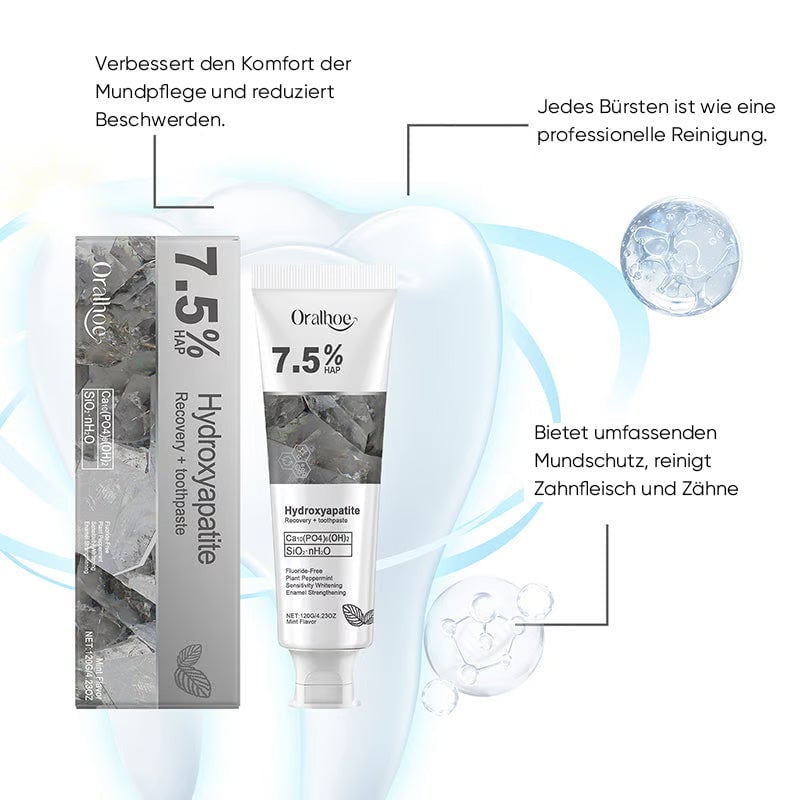 Hydroxylapatit-Zahnpasta zur Reparatur und Aufhellung der Zähne