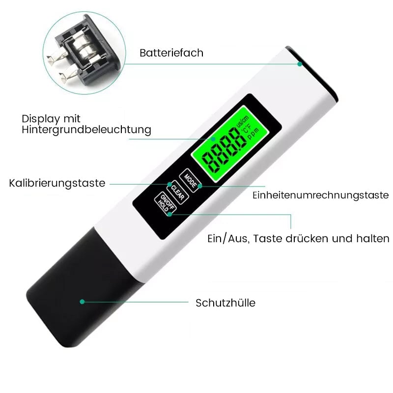 Neu 4 in 1 Tds Meter Digital Wasser Tester