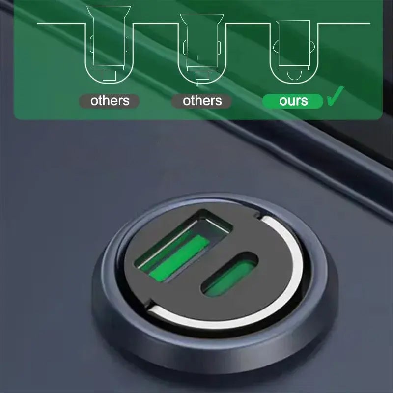 Metall-Ziehring Schnellladegerät Fürs Auto (Unsichtbares Design)