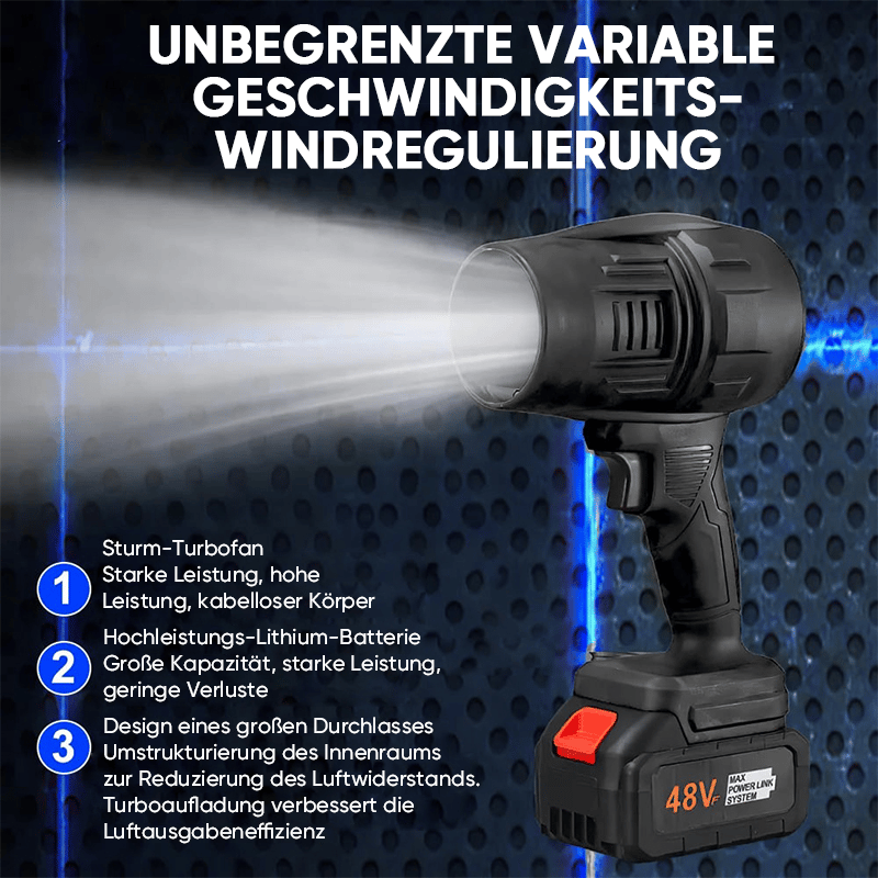 Leistungsstarkes Handgebläse mit Turbotechnik