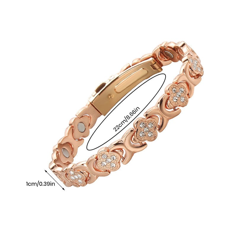 Elegantes Blumenarmband aus Kupfer