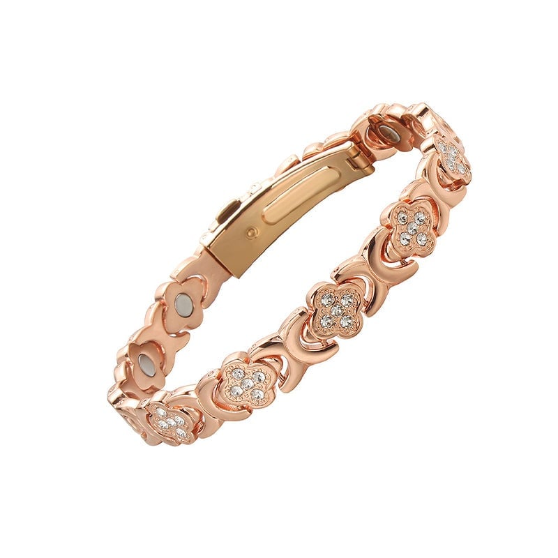 Elegantes Blumenarmband aus Kupfer