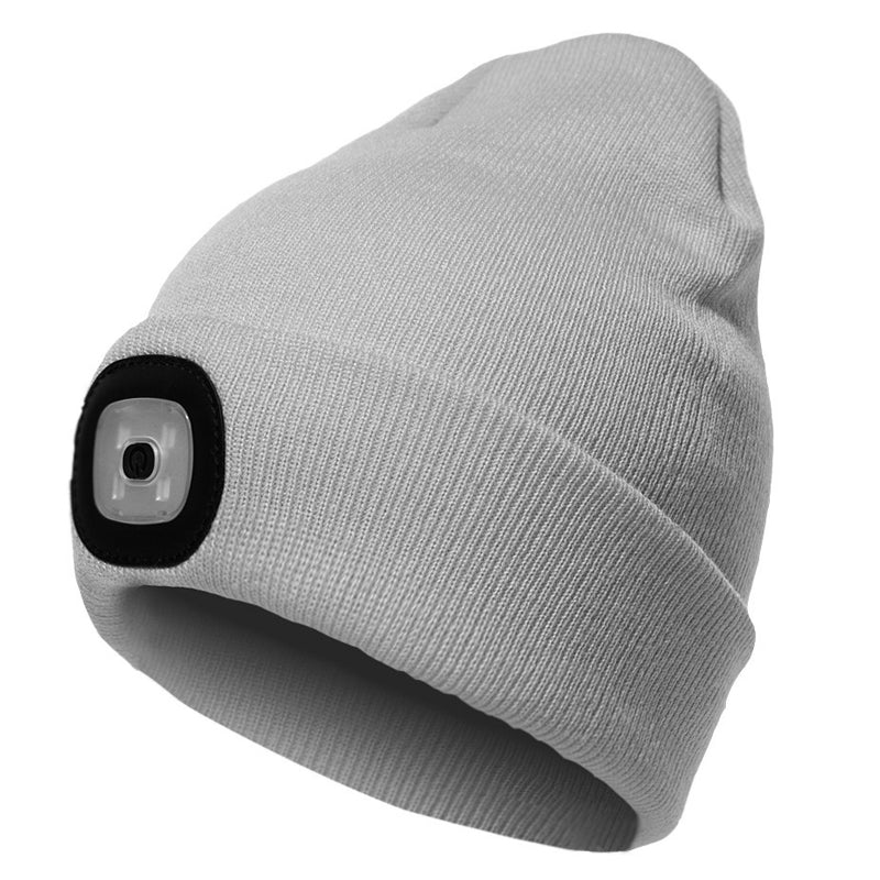Abziehbar LED Stirnlampe Beanie Mütze