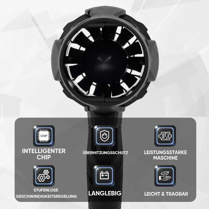 Leistungsstarkes Handgebläse mit Turbotechnik