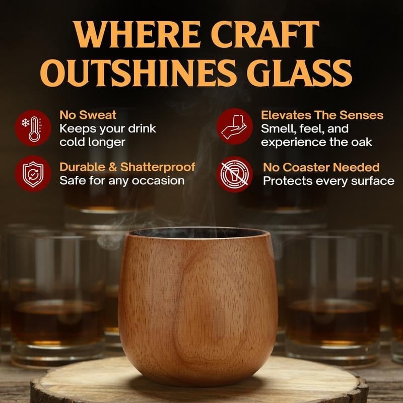 Charred Jujube Wood Cups
