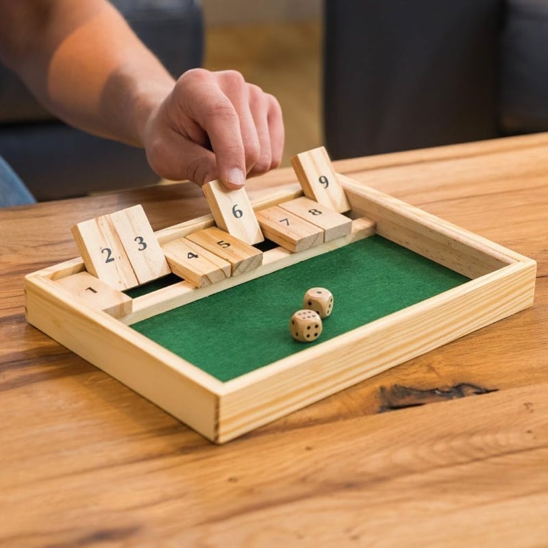 Shut The Box Game – Lustiges Tisch-Mathe-Spiel für Erwachsene und Kinder