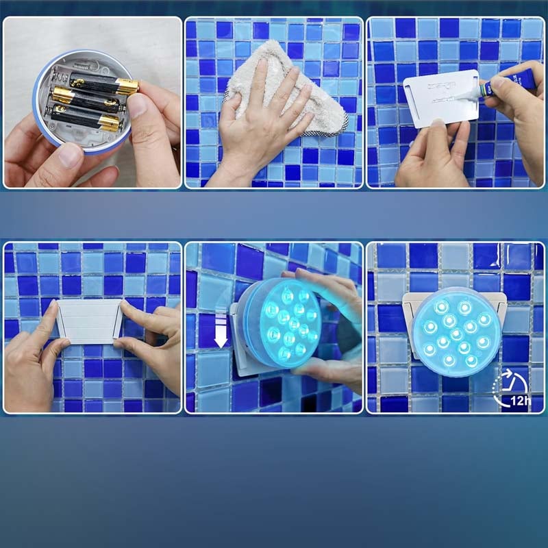 Doppelschichtiges wasserdichtes selbstklebendes LED-Poollicht