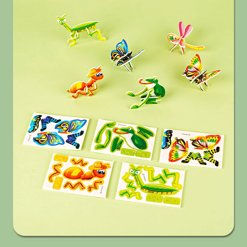 DIY 3D Kreatives Insekten-Papier-Puzzle