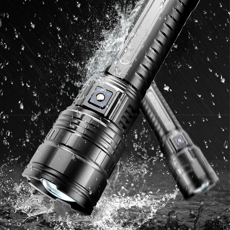 Multifunktionale Weiße Laser-Taschenlampe mit Teleskop-Zoom