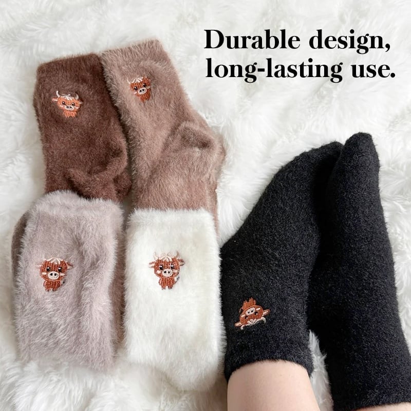 Niedliche Kuh-Pantoffel-Socken