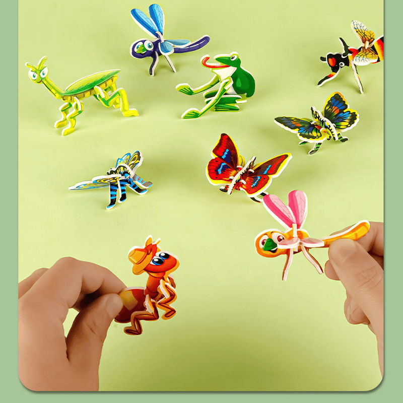 DIY 3D Kreatives Insekten-Papier-Puzzle