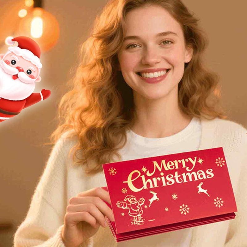 Faltbarer Weihnachtsumschlag mit 6 Fächern