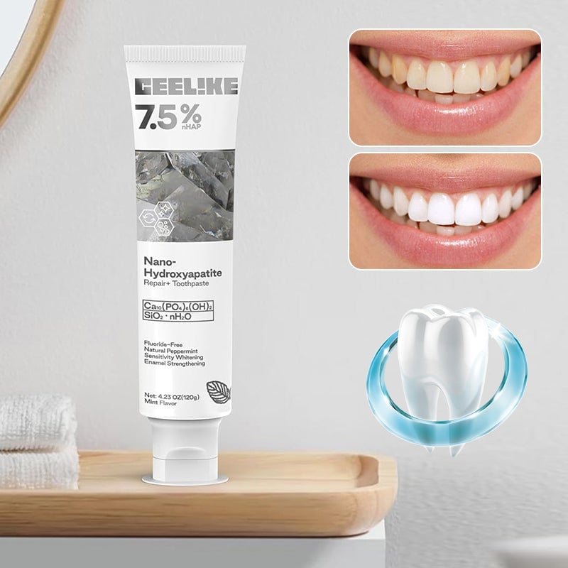 Hydroxylapatit-Zahnpasta zur Reparatur und Aufhellung der Zähne
