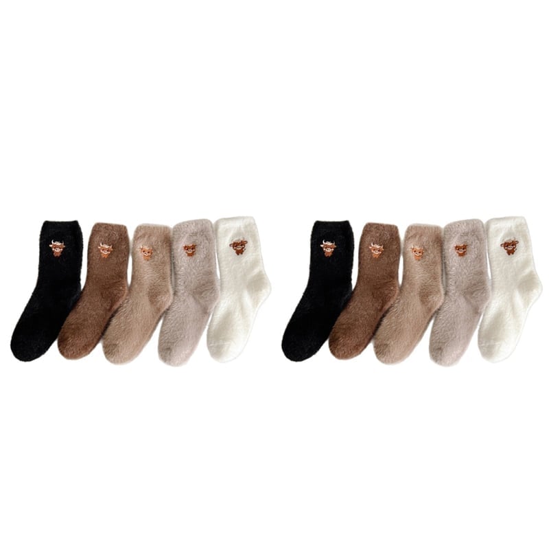 Niedliche Kuh-Pantoffel-Socken