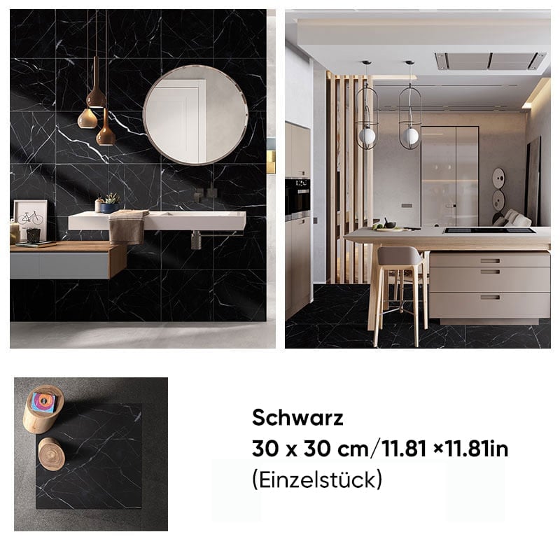 Marmor-Vinyl-Bodenfliesen zum Selbstkleben