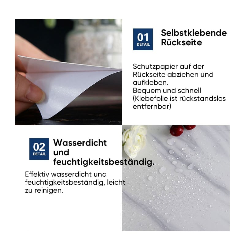 Marmor-Vinyl-Bodenfliesen zum Selbstkleben
