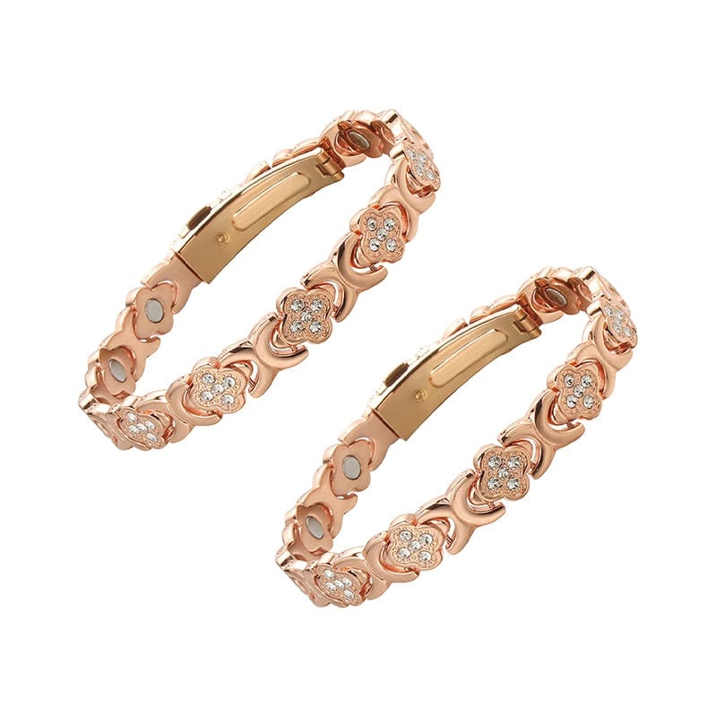 Elegantes Blumenarmband aus Kupfer