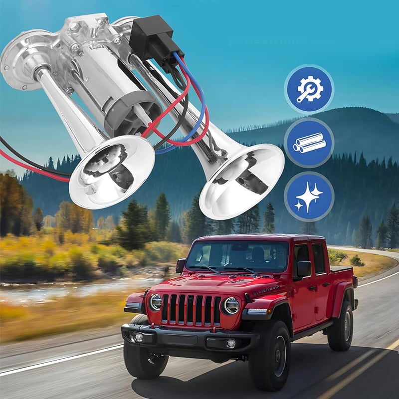 600DB Zweiton-Autohupe aus Metall