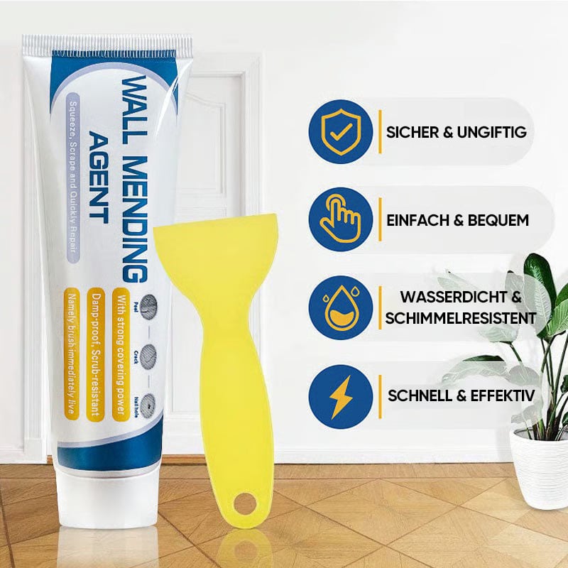 Effizientes Trockenbau-Reparaturset mit Spachtel