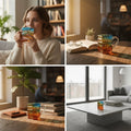 Handbemalte Buch-Kaffeetasse