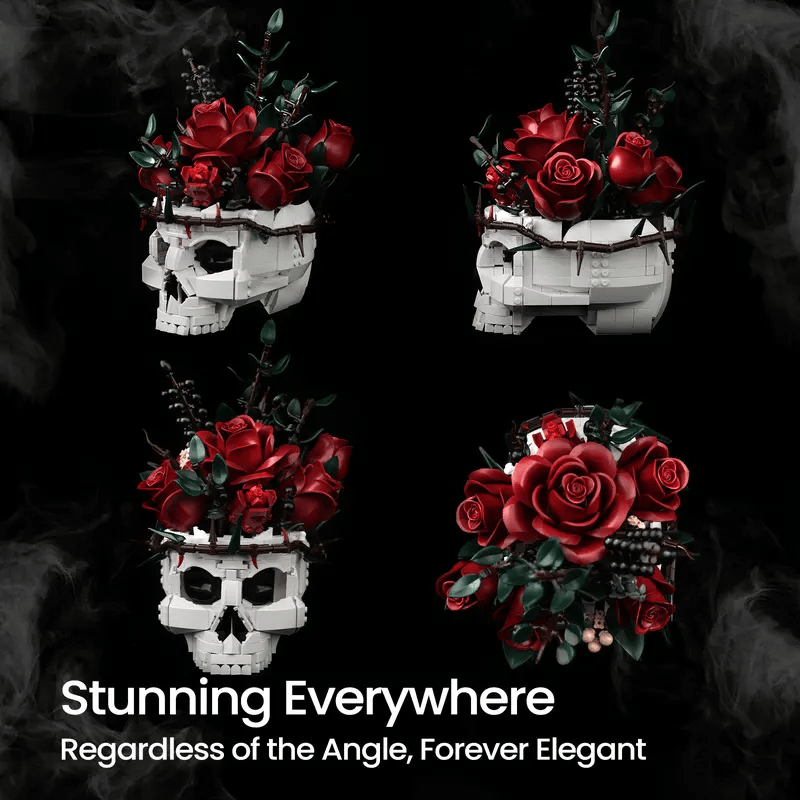 Skull and rose jigsaw puzzle