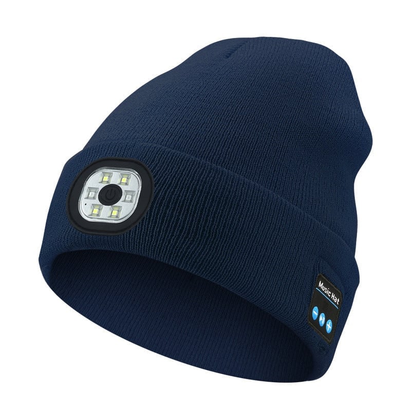 Bluetooth-Mütze mit LED-Licht & abnehmbaren Lautsprechern