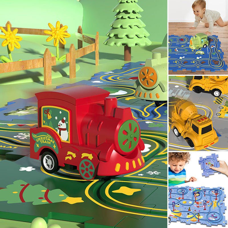 Puzzlespielzeug für Kinder mit Schienenfahrzeugen
