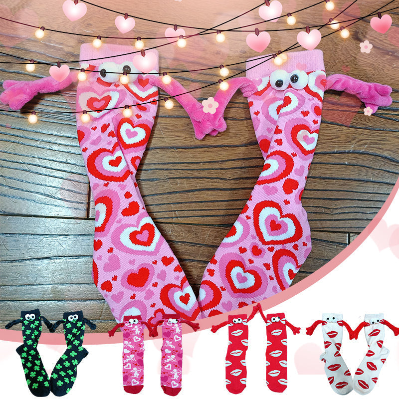 Paar Liebe Magnet hält Hände Socken
