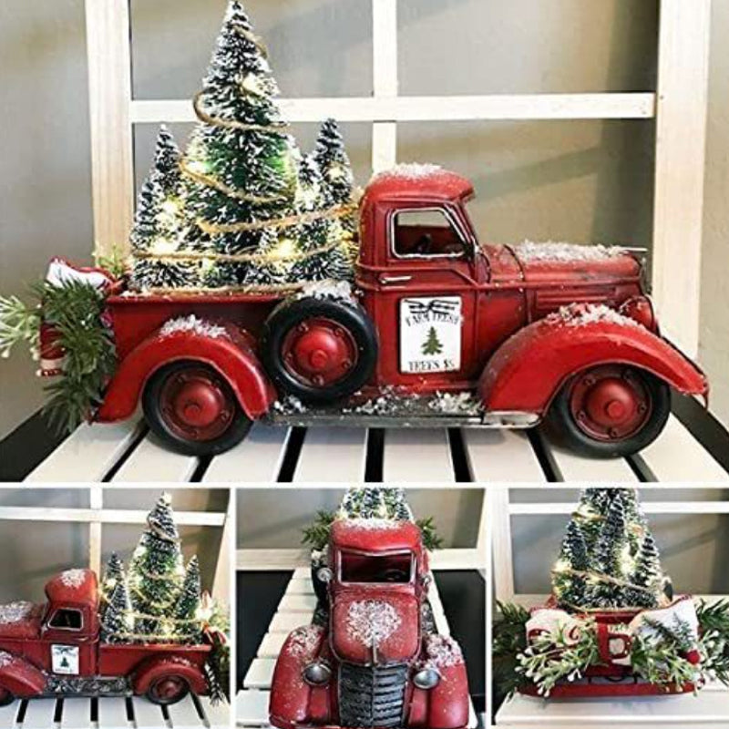 🎄Weihnachtsverkauf🔥Roter Bauernhof-LKW Weihnachten Dekorationen