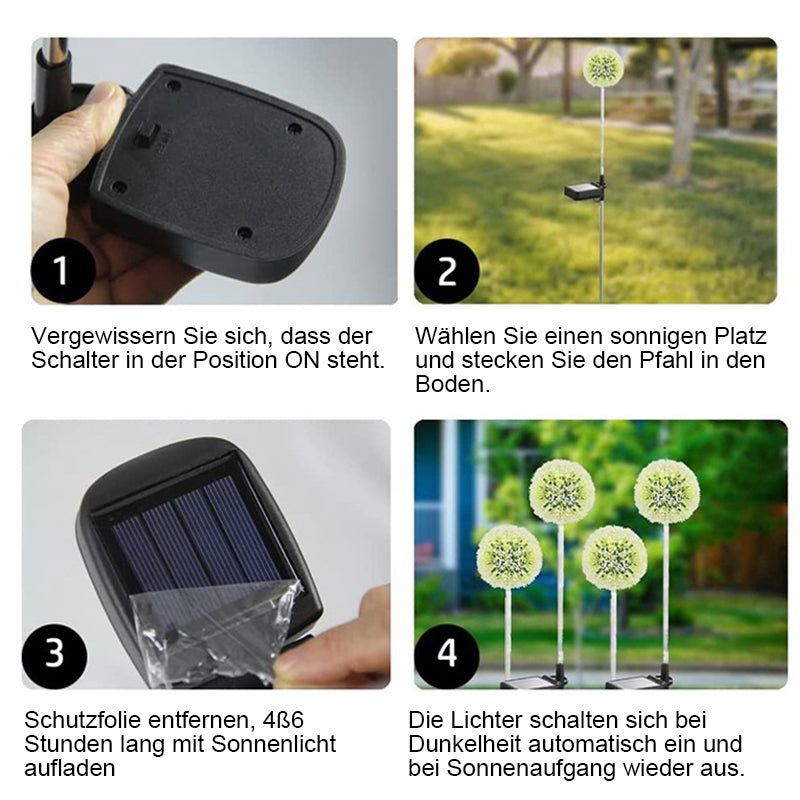 Dekorative Solar-Löwenzahn-Leuchte