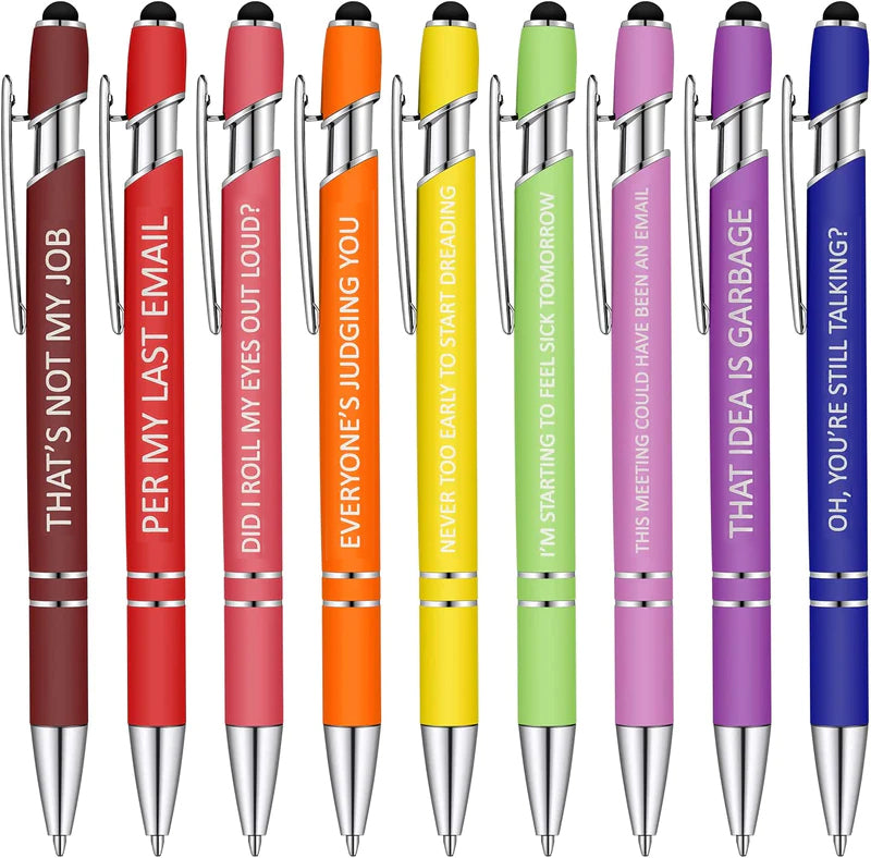 10 Stück lustiges Stift-Set(Schwarze Tinte)