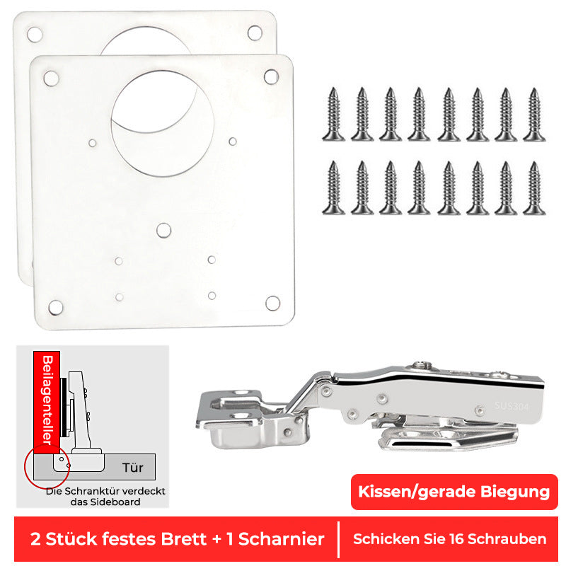 Praktisches Schranktürscharnier-Set