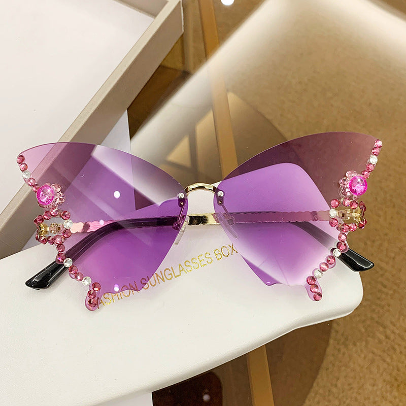 💎🦋Sonnenbrille mit Schmetterlingsdiamanten 🦋💎