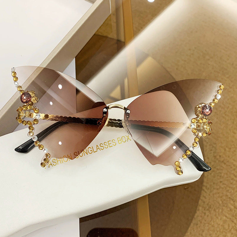 💎🦋Sonnenbrille mit Schmetterlingsdiamanten 🦋💎