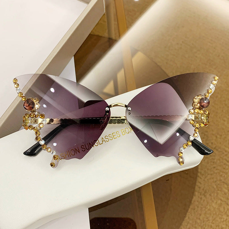 💎🦋Sonnenbrille mit Schmetterlingsdiamanten 🦋💎
