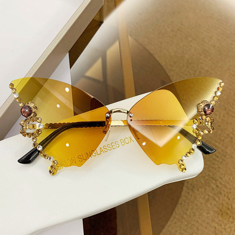 💎🦋Sonnenbrille mit Schmetterlingsdiamanten 🦋💎