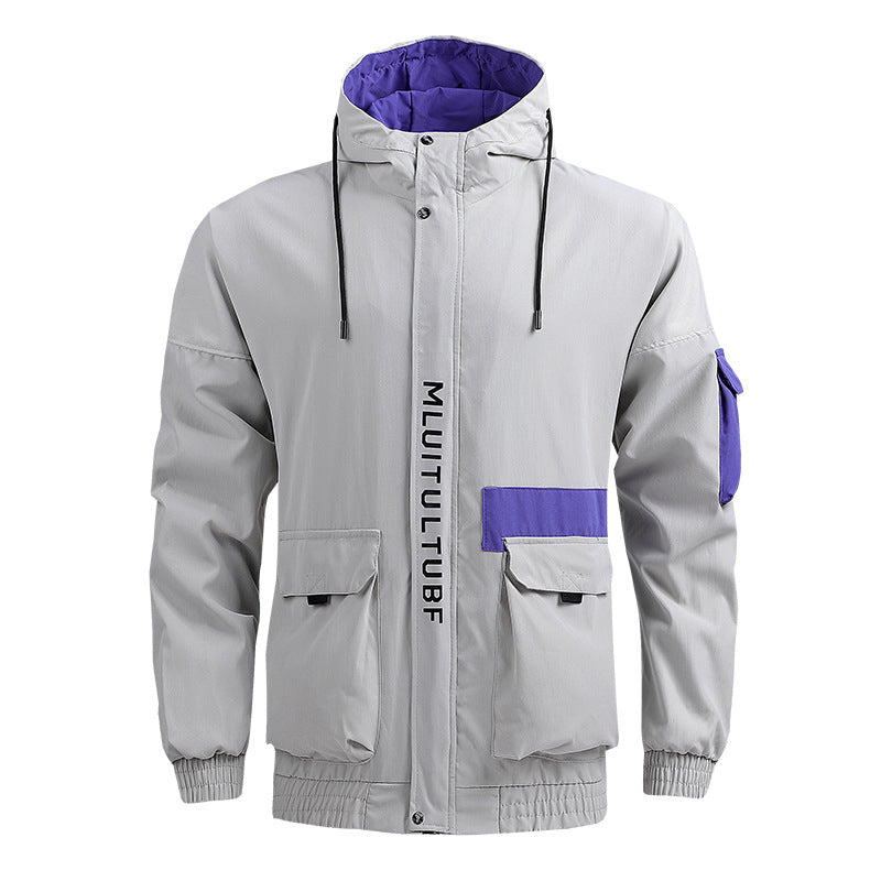 Wasserdichte Regenjacke mit Kapuze für Herren