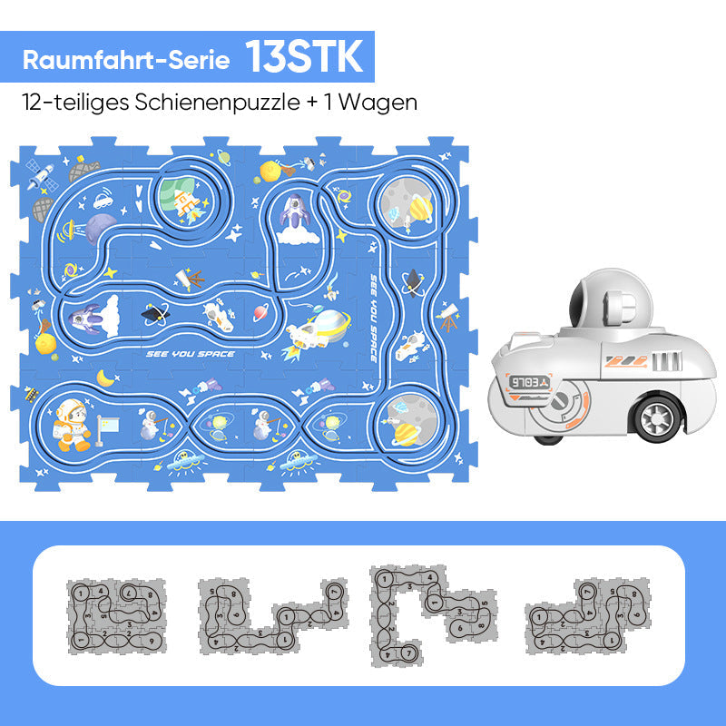 Puzzlespielzeug für Kinder mit Schienenfahrzeugen