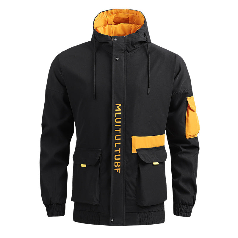 Wasserdichte Regenjacke mit Kapuze für Herren