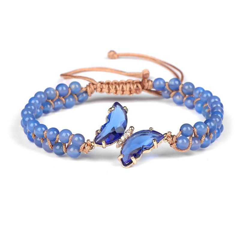 Heilkristall Schmetterling Armband